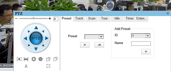 PTZ control panel